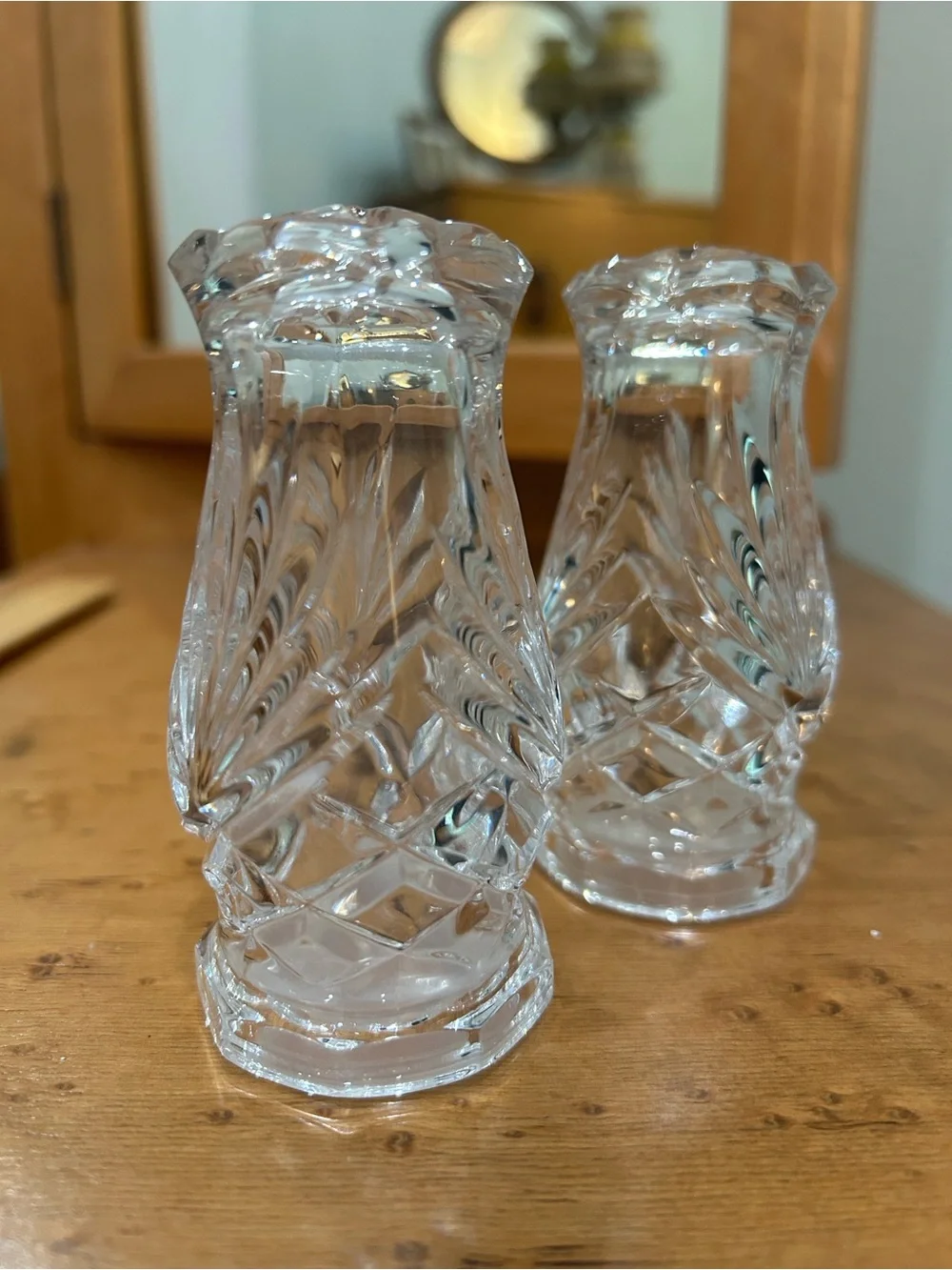 Vintage Noritake Crystal Salt and Pepper Shakers, Hampton Hill design - Set of 2